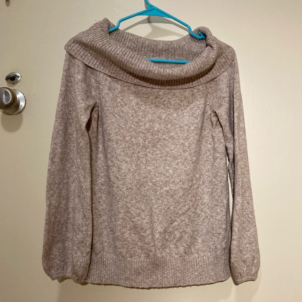 NWOT American Eagle Cream Cowl Neck Size S Cashmere-Feel